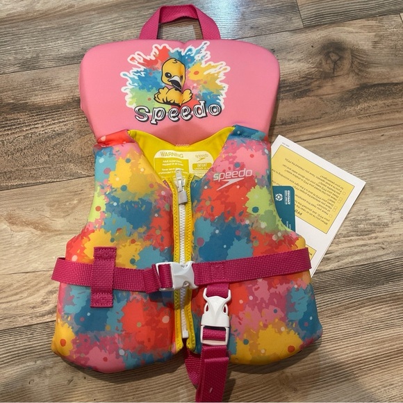 Speedo Infant Toddler Girls PFD Life Jacket Vest Type II for Babies Under 30lbs - Picture 1 of 3